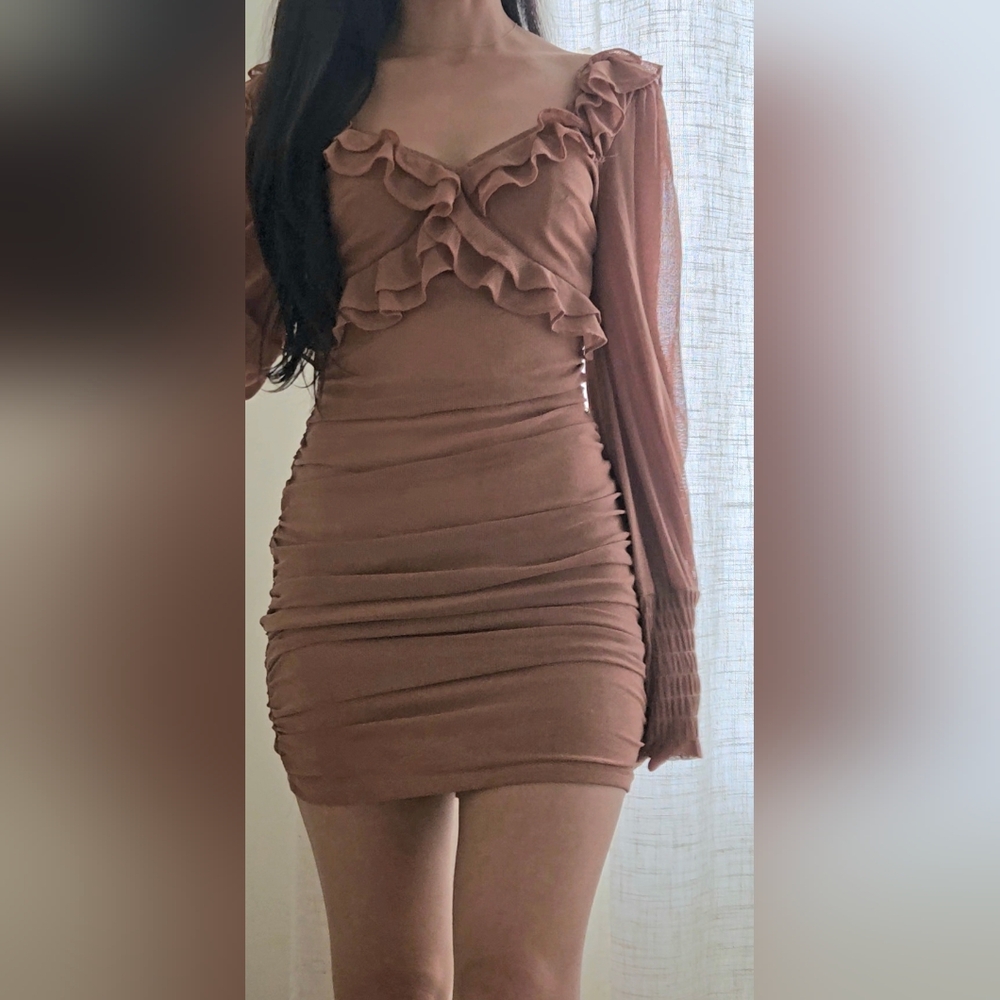 Privy Romantic Linen Blend Dress